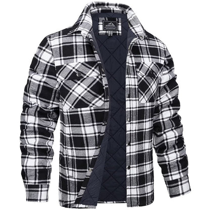 Heren Winterjas Geruit Warm en Waterdicht