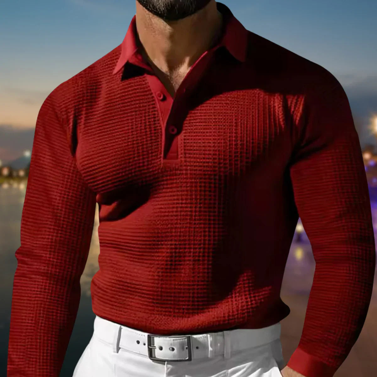 Heren polo sweater | Polokraag & Warm Draagcomfort