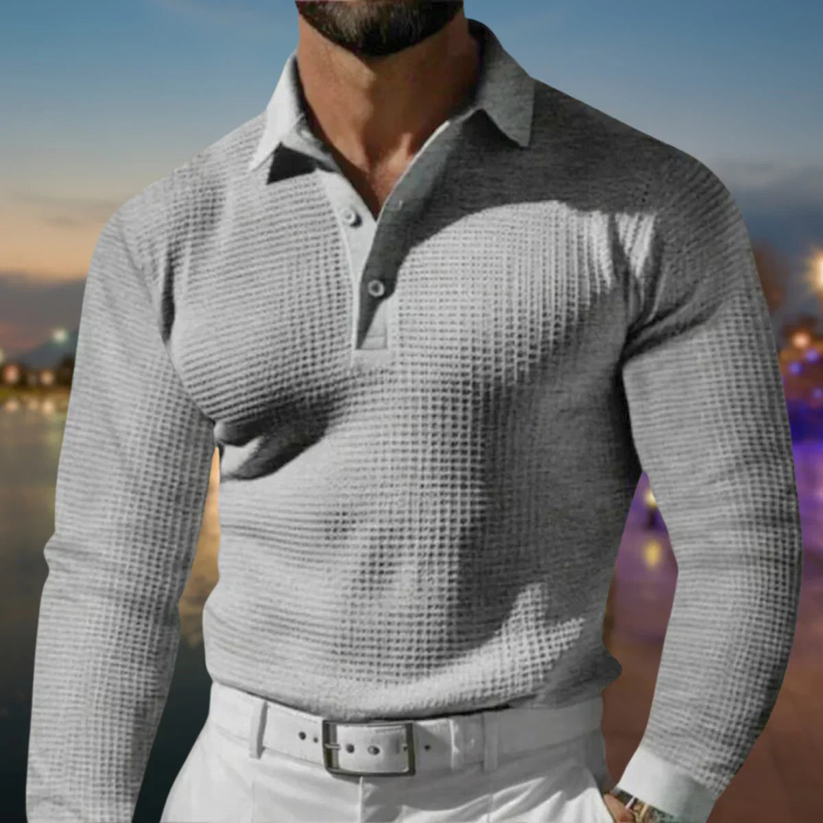 Heren Sweater Polokraag Warm en Zacht - StudioMarella