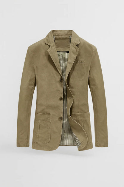 Heren Blazer - Casual Jasje met Revers en Knoopsluiting Relaxed Fit
