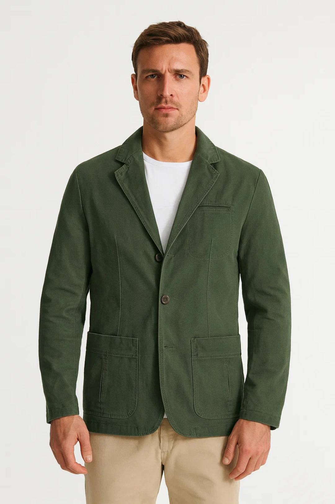 Heren Blazer - Casual Jasje met Revers en Knoopsluiting Relaxed Fit
