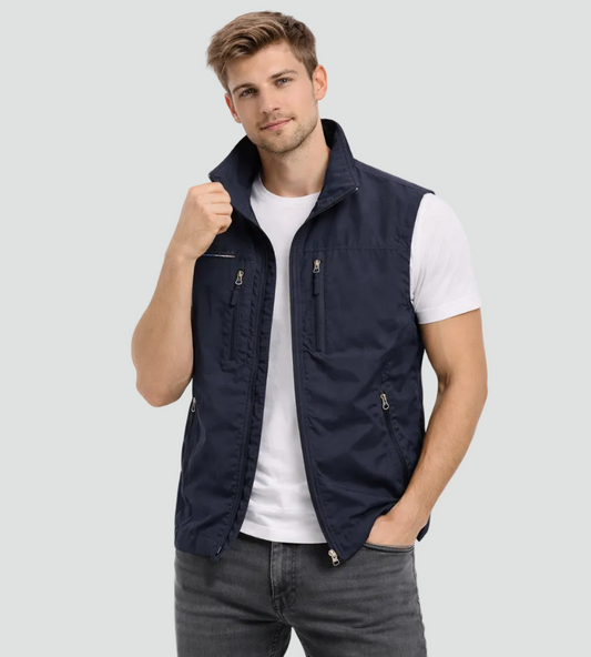 Heren Bodywarmer Ritsvest met Opstaande Kraag - StudioMarella