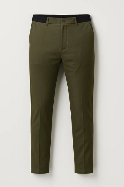 Heren Broek Slim Fit Hoge Taille Lente Stijl