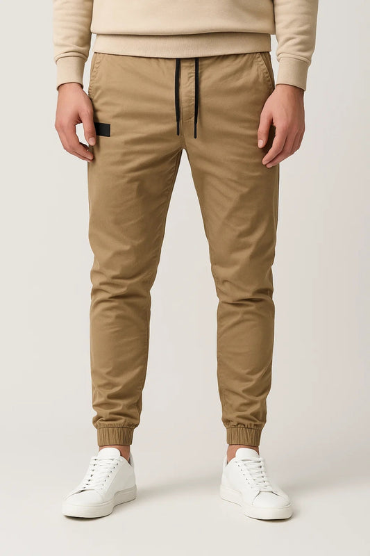 Heren Broek Tapered Fit met Trekkoord Sluiting voor Lente - StudioMarella