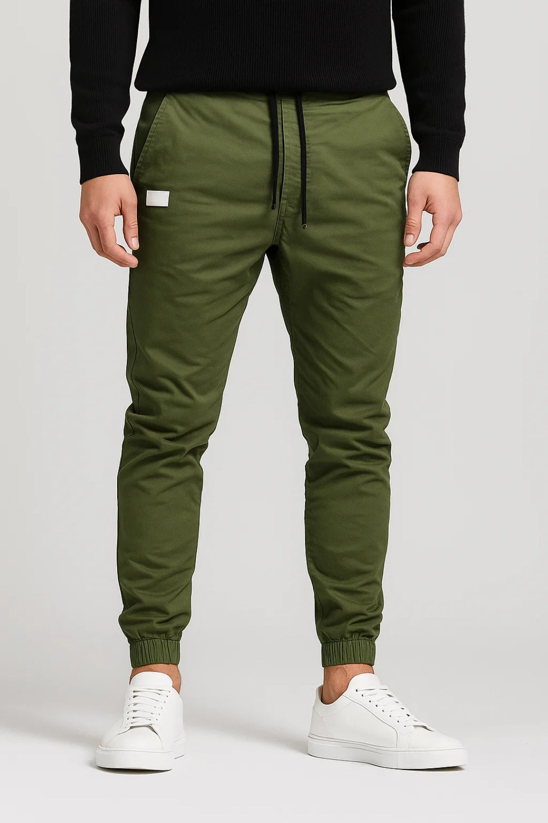 Heren Broek Tapered Fit met Trekkoord Sluiting voor Lente