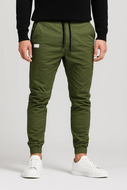 Heren Broek Tapered Fit met Trekkoord Sluiting voor Lente