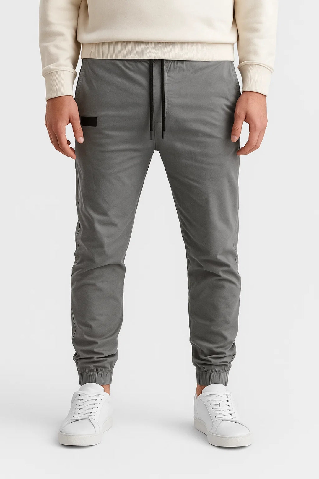 Heren Broek Tapered Fit met Trekkoord Sluiting voor Lente