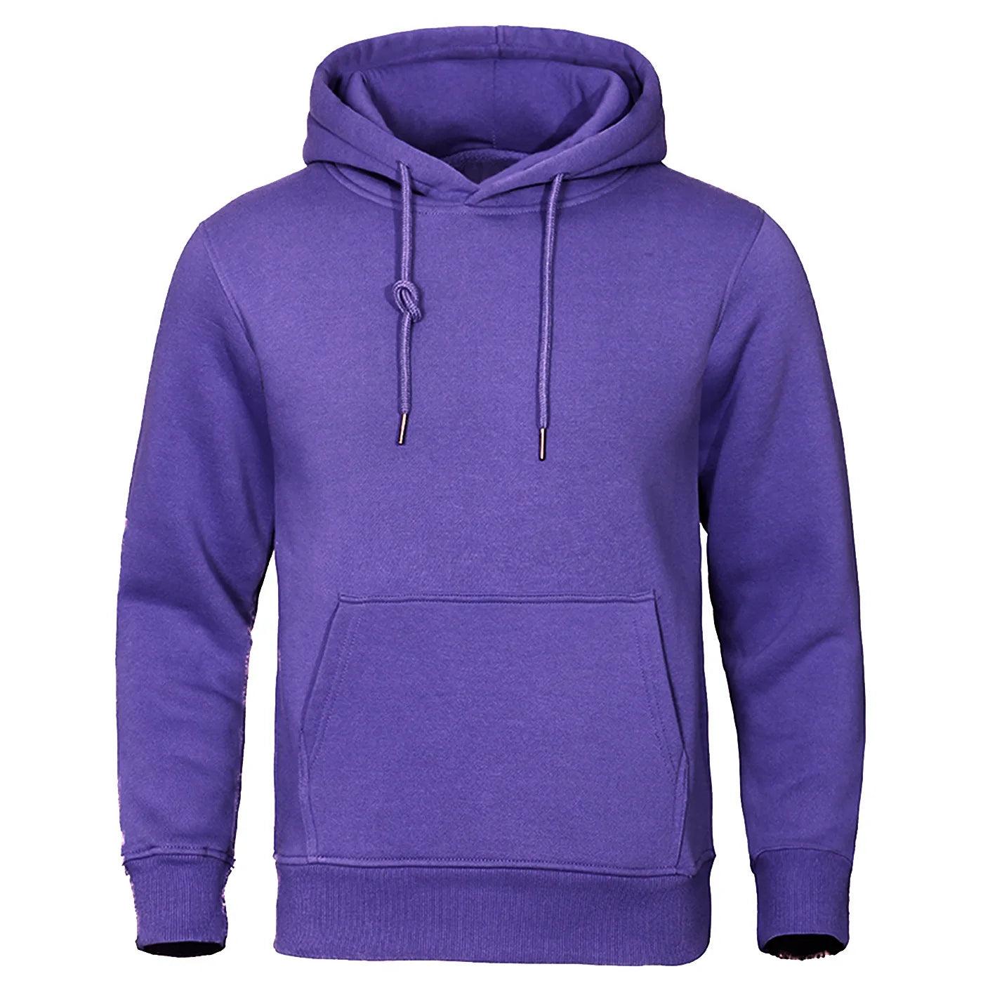 Heren Fleece Hoodie met Capuchon – Warme Trui voor Herfst & Winter – Comfortabele Pasvorm – Casual Streetwear