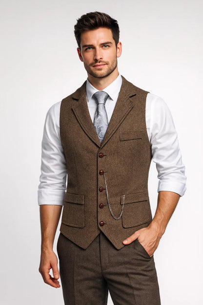 Heren Gilet Formeel Elegant Met Knoopsluiting - StudioMarella