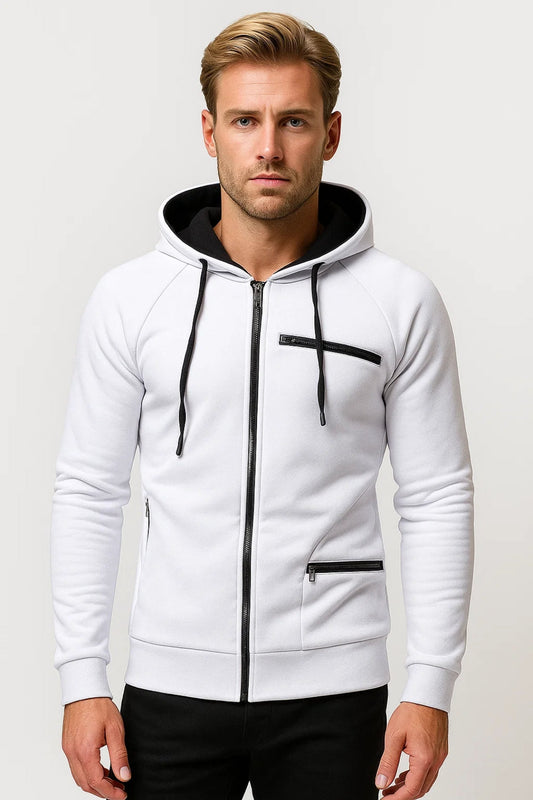 Hoodie Heren Slimfit Met Rits Comfortabel Alle Seizoenen - StudioMarella