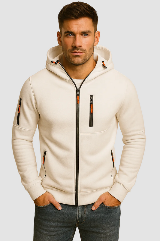 Heren Hoodie Comfortabele Rits Capuchon Softshell Joggingbroek Stijl - StudioMarella