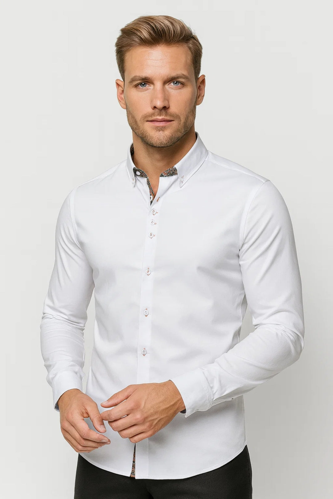 Heren Overhemd Lange Mouw Elegant HerfstCollectie