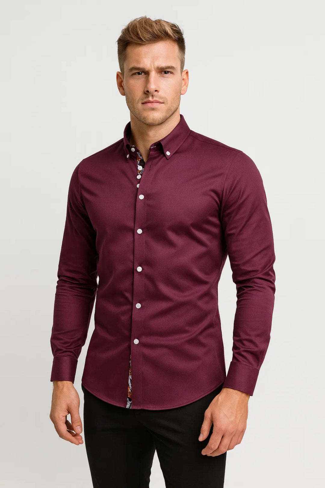 Heren Overhemd Lange Mouw Elegant HerfstCollectie