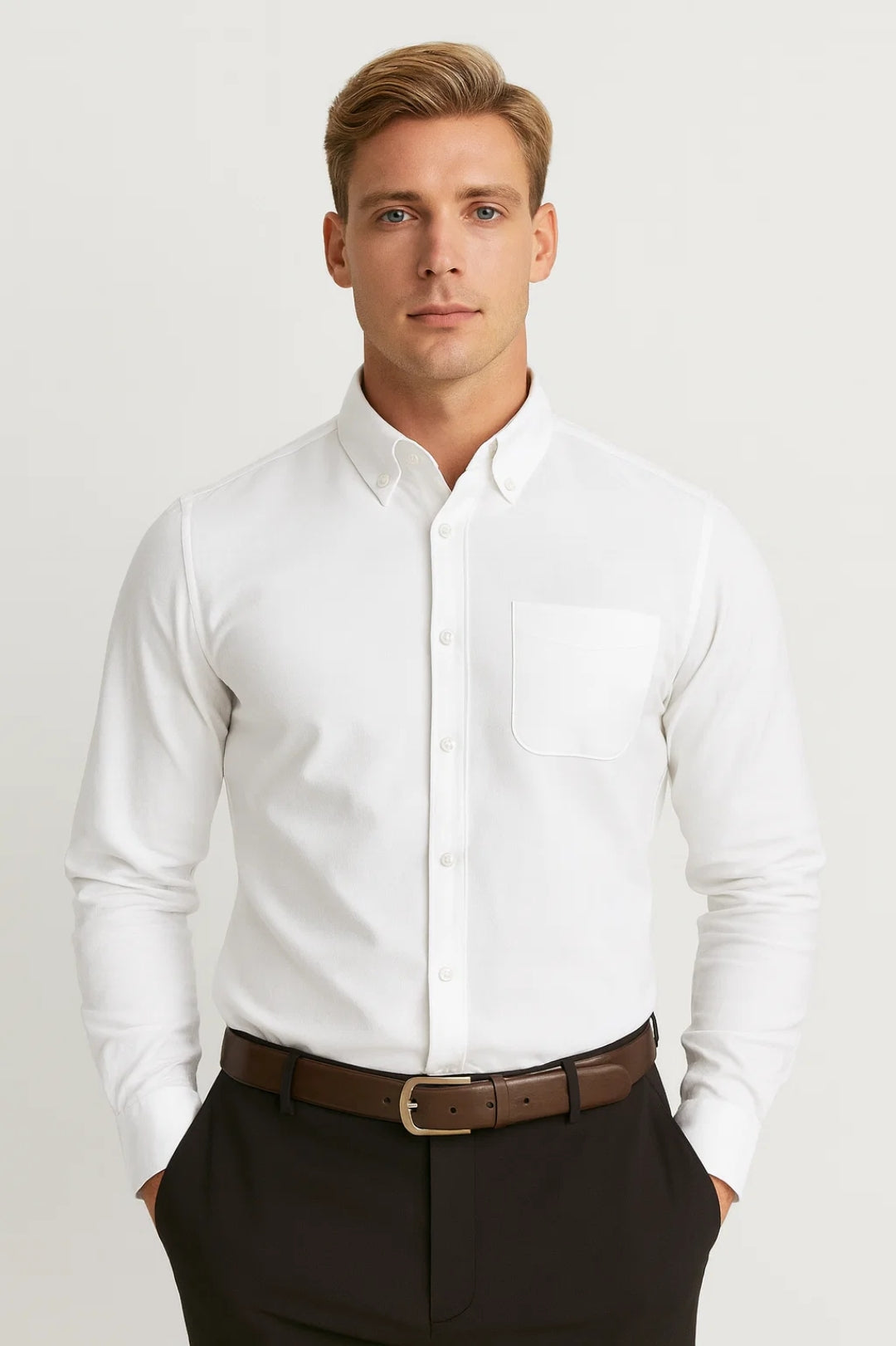 Heren Overhemd Lente Met Kraag Elegante Stijl - StudioMarella