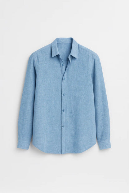 Mannen Overhemd Slim Fit Klassieke Kraag Casual Stijl - StudioMarella