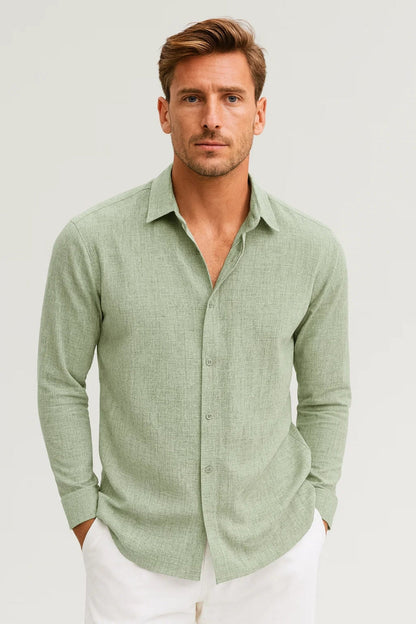 Mannen Overhemd Slim Fit Klassieke Kraag Casual Stijl