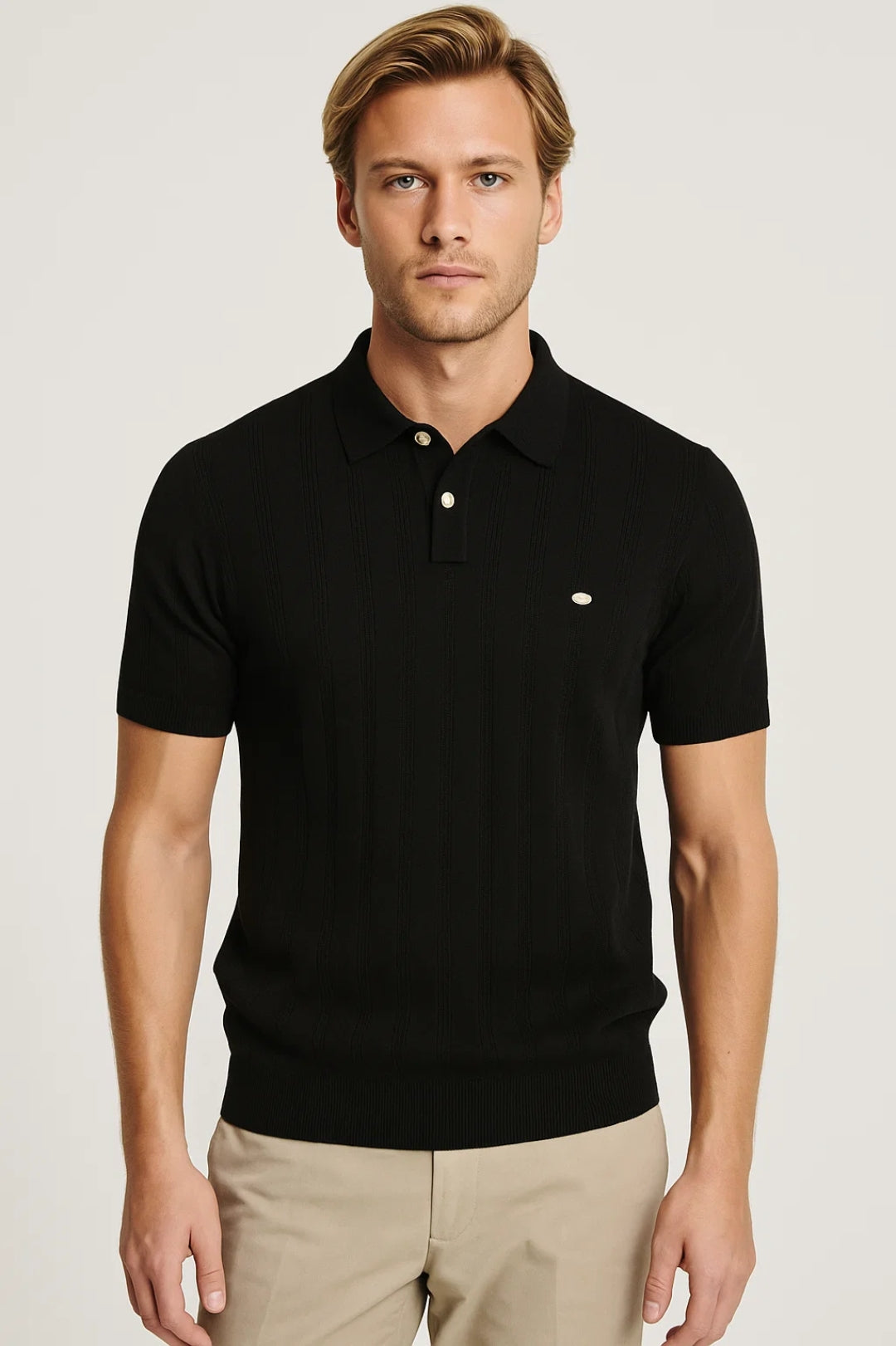 Heren Polo Korte Mouw Zomer Shirt Elegant Wit