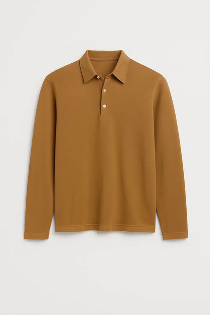 Herenshirt Lange Mouw Polo Kraag Slim Fit