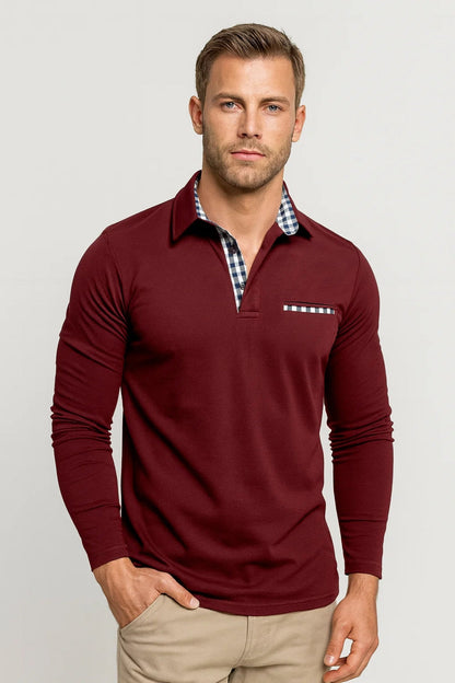 Heren Polo Lange Mouw Slim Fit Zomer Lente Collectie