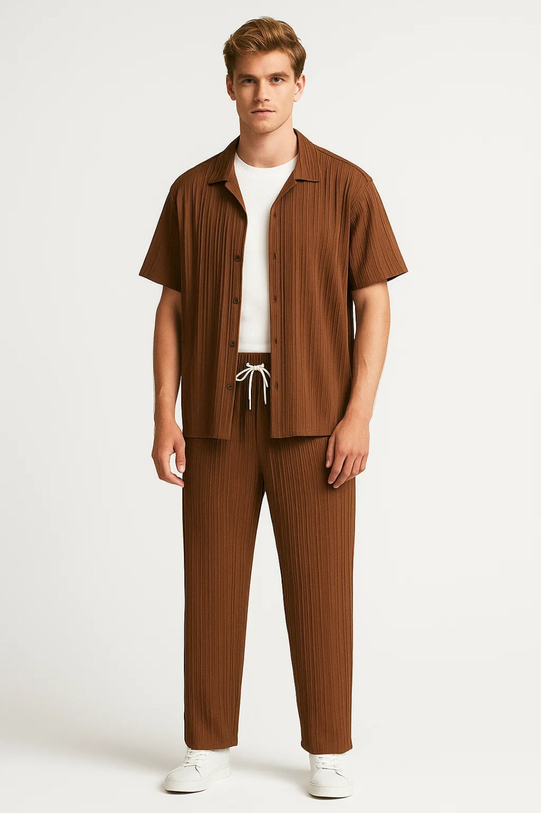 Mannen Set Zomerse Kleding Met Knoopjes - StudioMarella