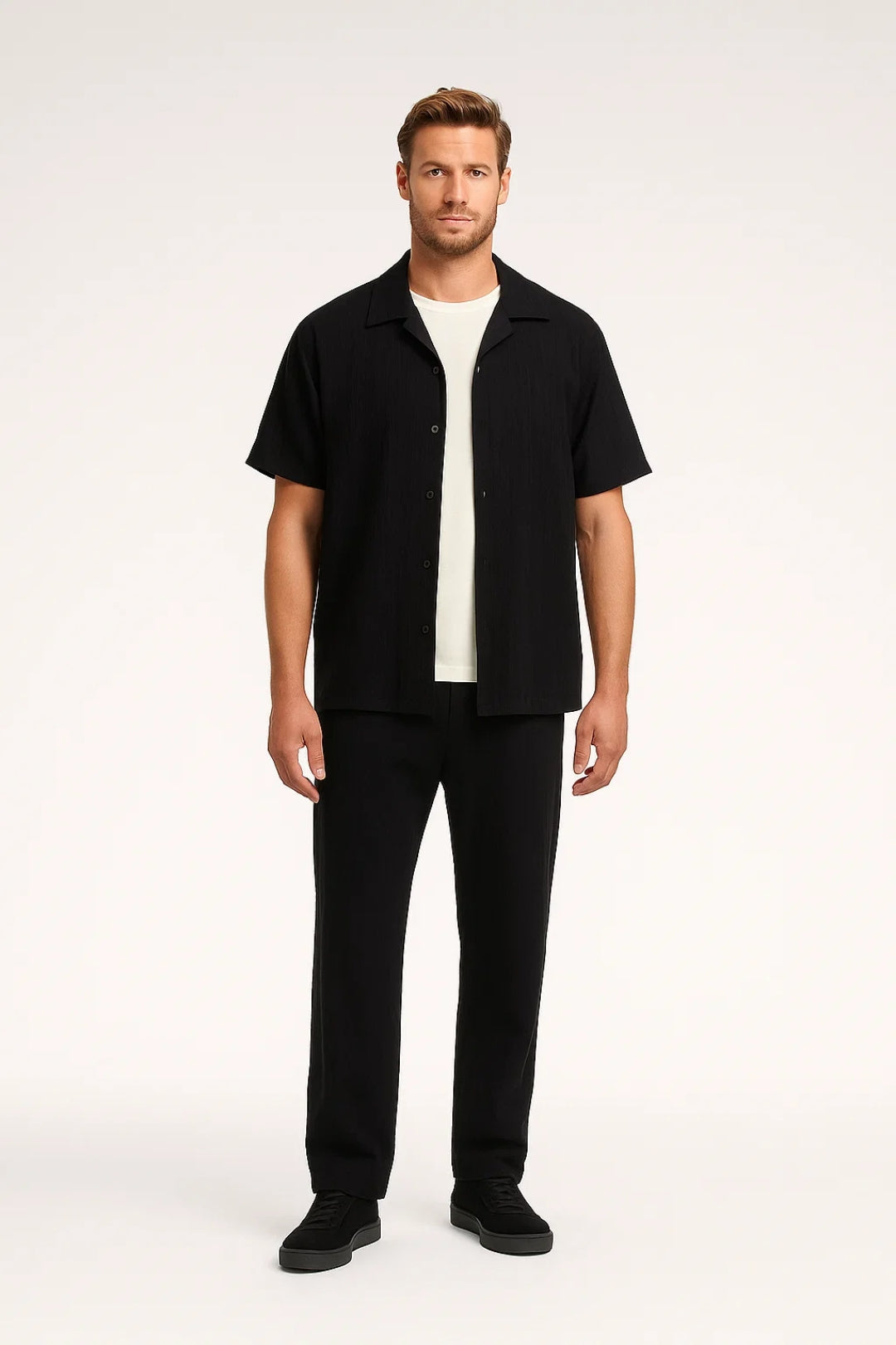 Mannen Set Zomerse Kleding Met Knoopjes