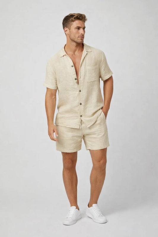 Heren Zomer Set Met Knoopjes Premium Kwaliteit - StudioMarella
