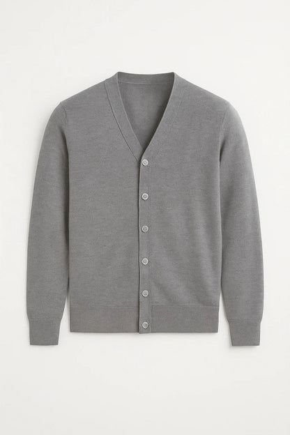 Vest Heren Fijngebreid Knoopmodel V-hals Klassieke Stijl