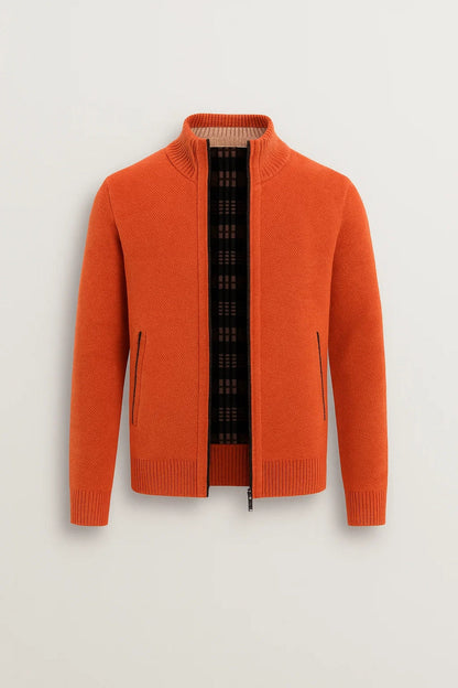 Heren Vest Gebreid met Zip en Opstaande Kraag Casual - StudioMarella