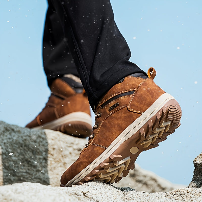 Heren Wandelschoenen Warm en Waterdicht met Stevige Vetersluiting
