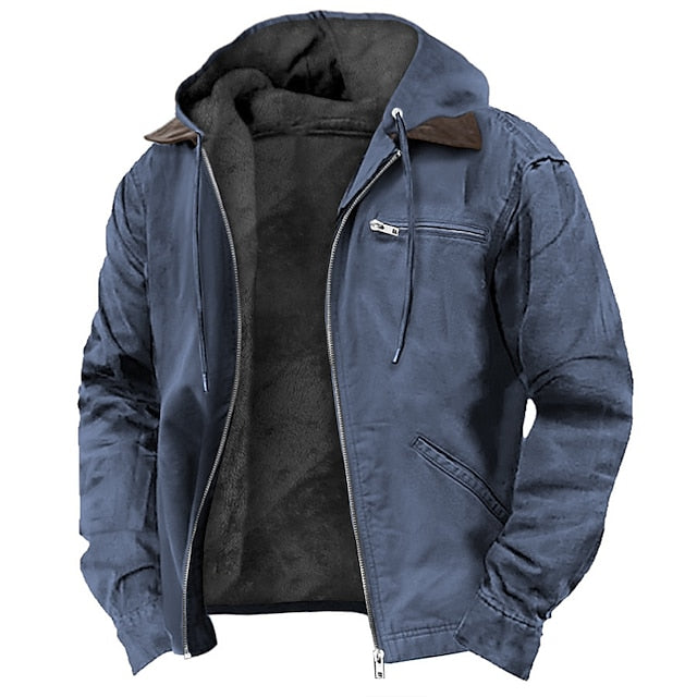 Heren Tussenjas Fleece Voering Warm Capuchon