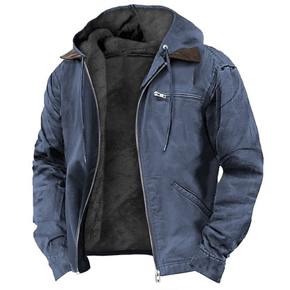Heren Tussenjas Fleece Voering Warm Capuchon