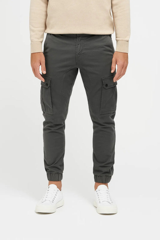 Slim Fit Cargo Broek Heren Elastisch Casual Stijl - StudioMarella