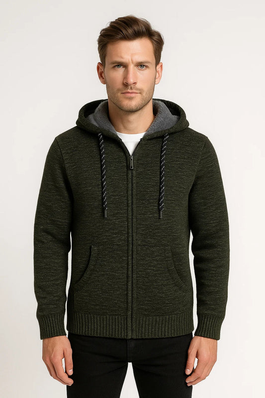 Hoodie Heren Soft Gebreid Met Ritssluiting Warme Winterjas - StudioMarella