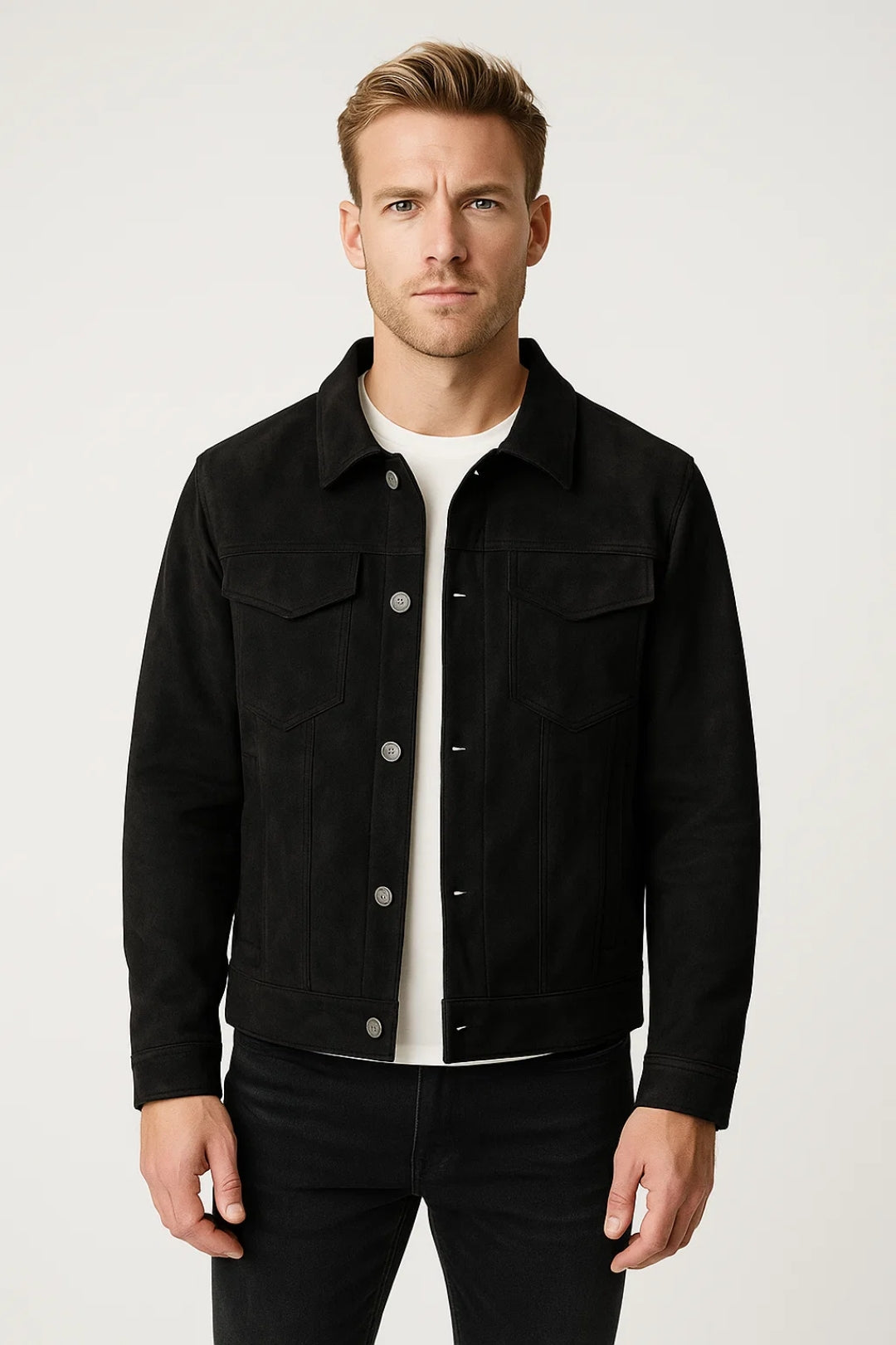 Heren Jack Met Knoopsluiting Comfortabel Minimalistisch Model