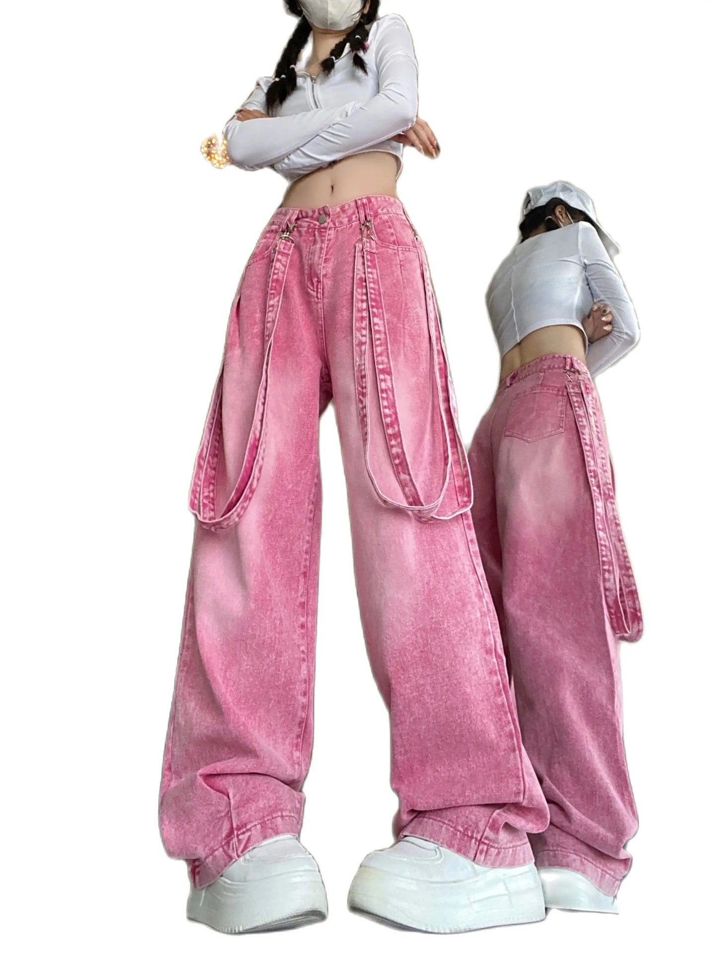 Vrouwen Denim Broek Met Uitsnijdingen Herfst Collectie