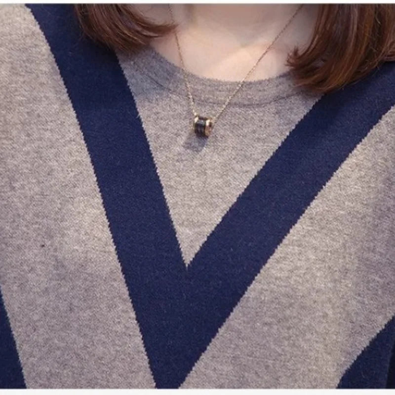 Lange Mouw Trui voor Vrouwen Geometrische Print