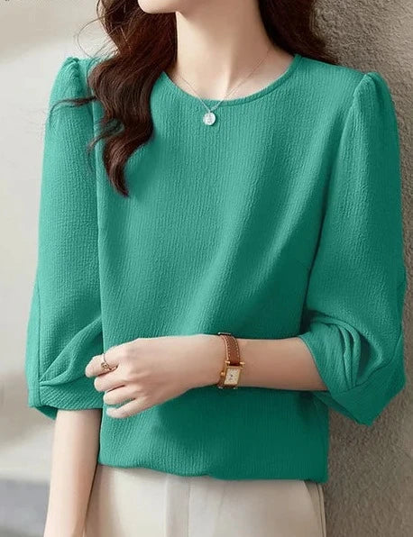 Dames Blouses Herfst Lente - Stijlvolle Tops met 3/4 Mouwen - StudioMarella