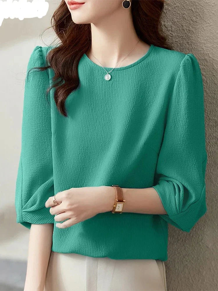 Dames Blouses Herfst Lente - Stijlvolle Tops met 3/4 Mouwen