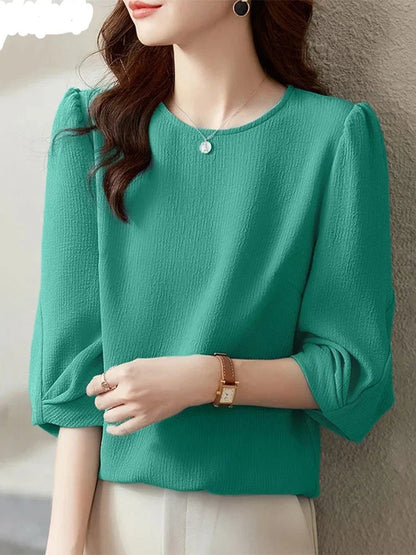 Dames Blouses Herfst Lente - Stijlvolle Tops met 3/4 Mouwen