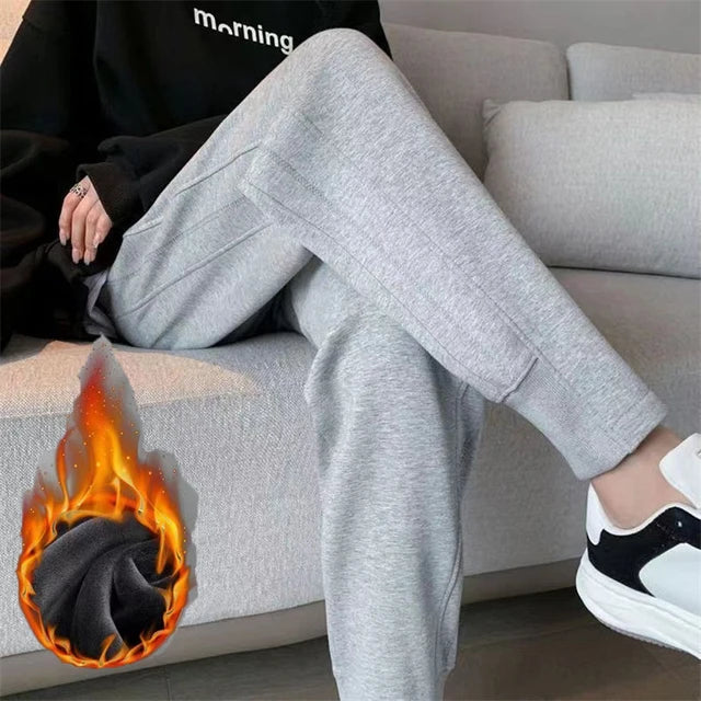 Zachte Pluche Sweatbroek Warm voor Herfst en Winter