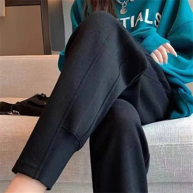 Zachte Pluche Sweatbroek Warm voor Herfst en Winter
