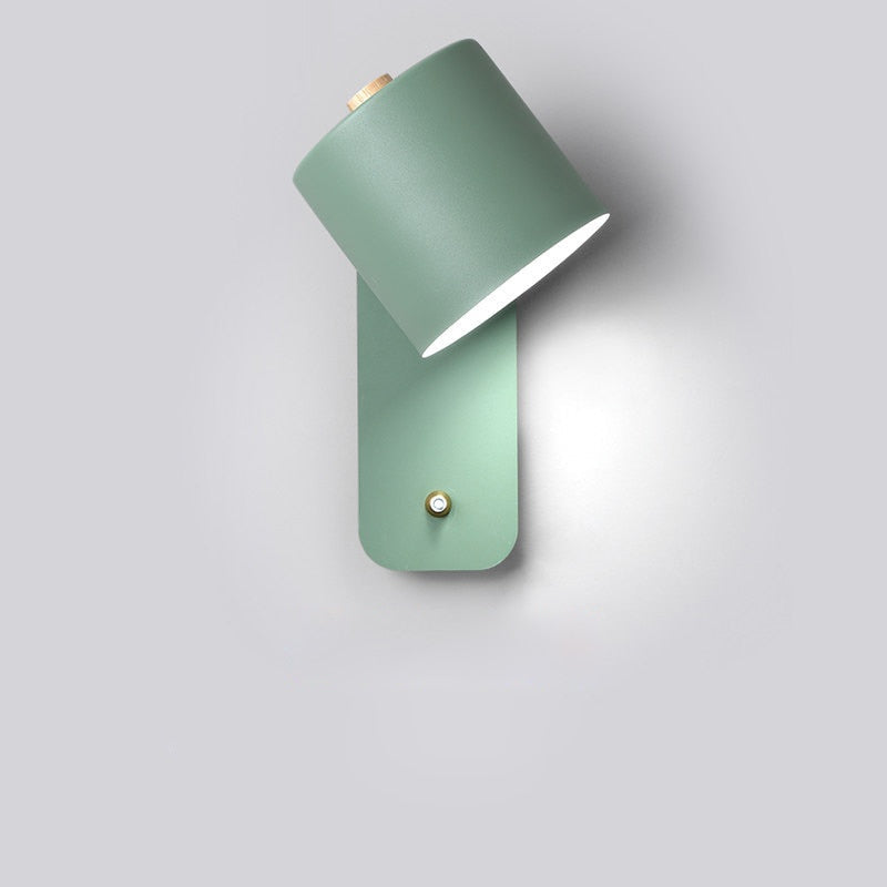 Wandlamp Led Metaal Draaibaar Schakelaar Wit Grijs Groen Slaapkamer Woonkamer Gang Modern
