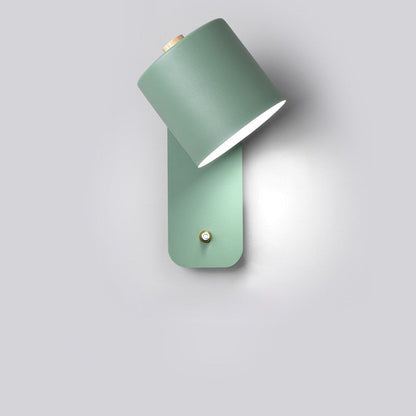 Wandlamp Led Metaal Draaibaar Schakelaar Wit Grijs Groen Slaapkamer Woonkamer Gang Modern
