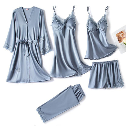 Vrouwelijke Pyjama Set Zachte Zijde Luxe Comfortabel