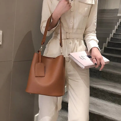 Dames Tasenset 2-Delig Lederlook Stijlvolle Handtas