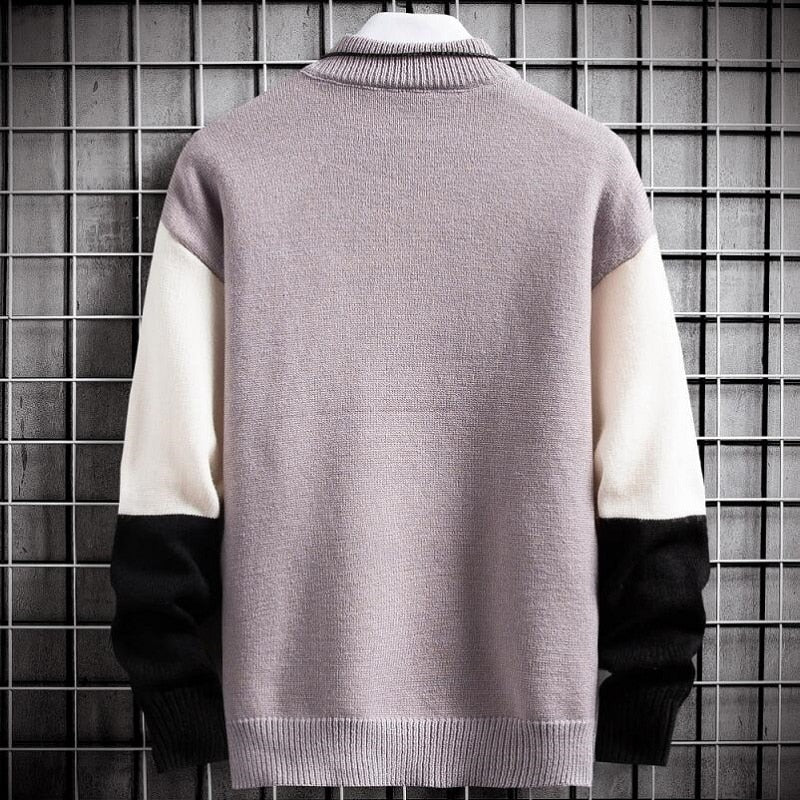 Heren Sweatshirt Warm Patchwork Design - StudioMarella