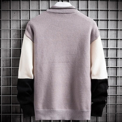 Heren Sweatshirt Warm Patchwork Design - StudioMarella