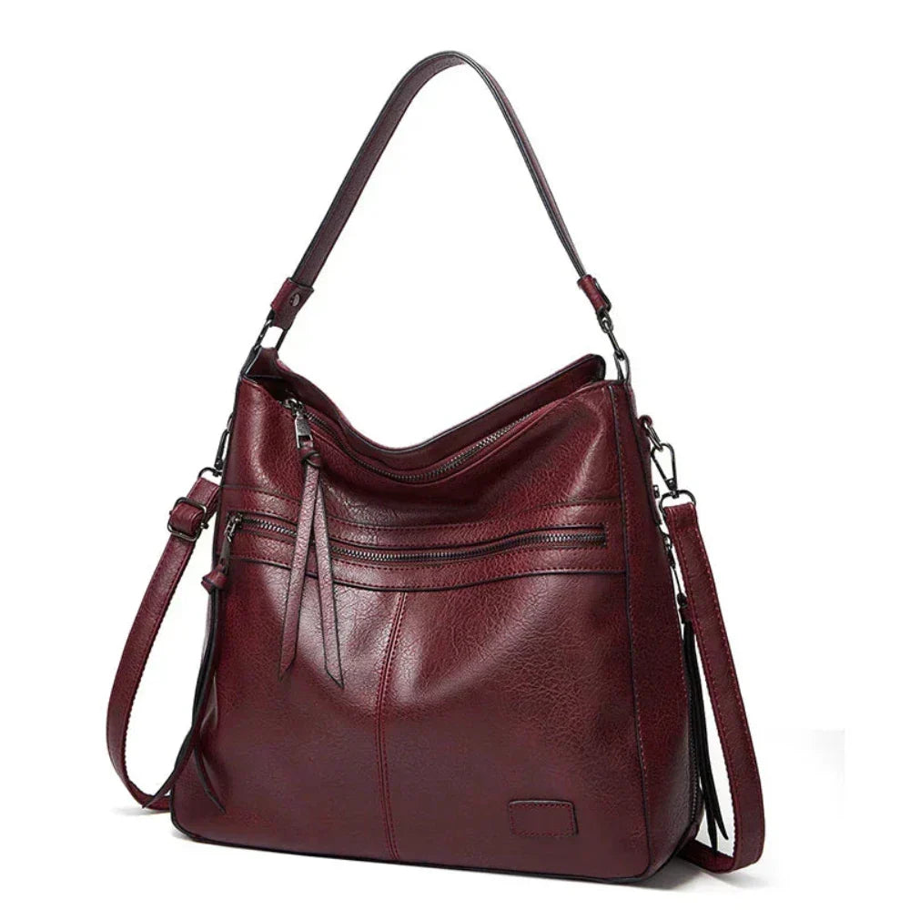 Leren Schoudertas met Verstelbare Riem Dames Premium Flap Crossbody Handtas voor Dagelijks Gebruik en Uitgaan