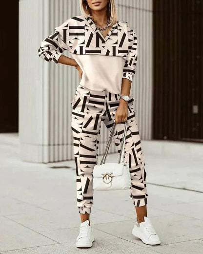 Dames Joggingpak Zacht - Monogram Co-ord Set Sportief