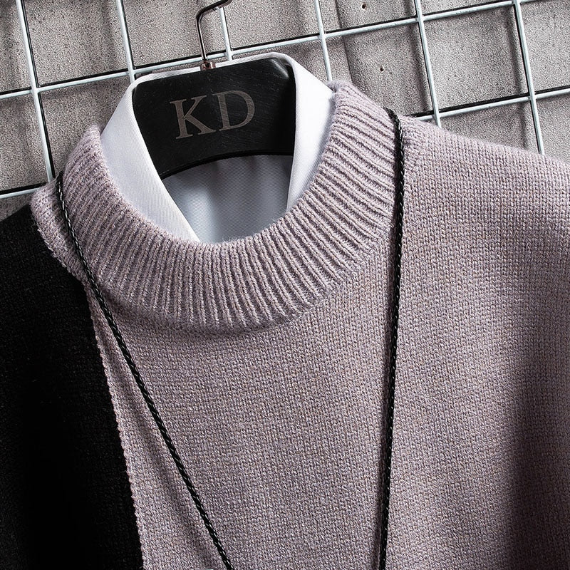 Heren Sweatshirt Warm Patchwork Design